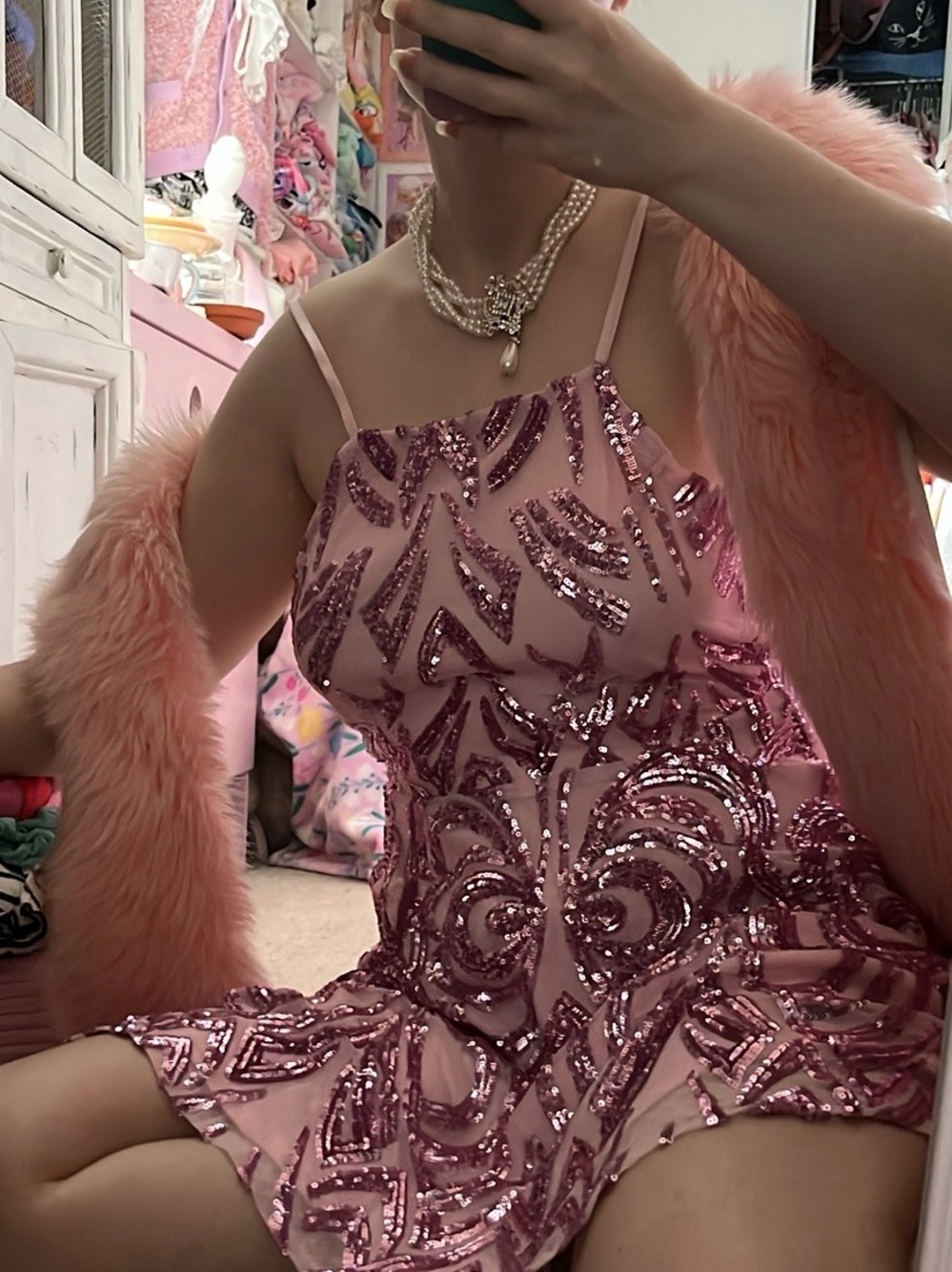 🎊 Pink Sequin party dress 🎊